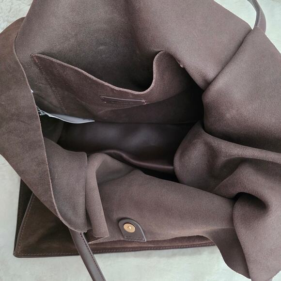 J. Crew Unstructured Large Berkeley Suede Tote Bag Cocoa Brown NWT - Picture 9 of 16